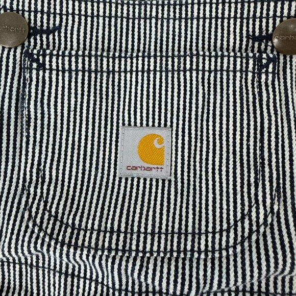 Carhartt 3 Toddler Ticking Stripe Shortall, NEW 2T - Picture 2 of 4
